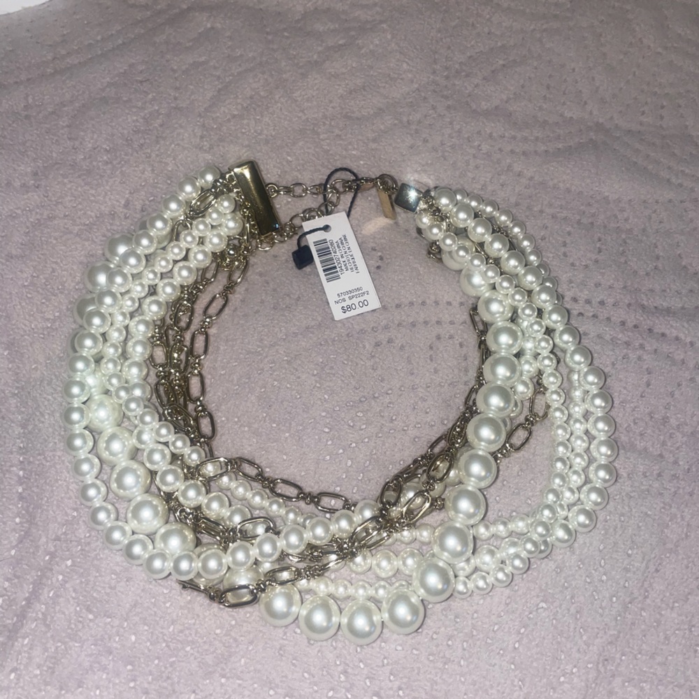 WHBM Layered Pearl Necklace